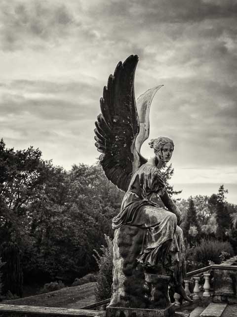 Statue of an angel outside the Orangerieschloss at Sans Souci - Olympus OM-D E-M10 + Panasonic Leica DG Summilux 25mm f/1.4 Asph.