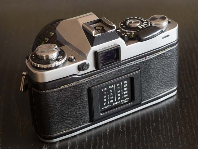 Minolta XD7 camera - back