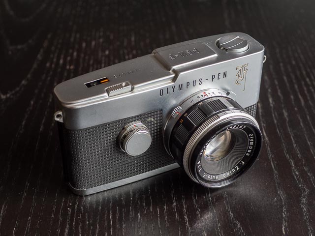 Olympus Pen F fitted with 38mm f/1.8 lens