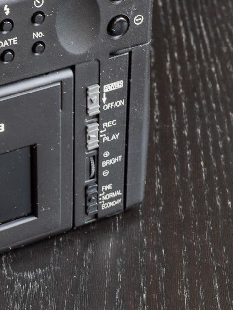 Konica Q-mini controls to the right of the rear monitor