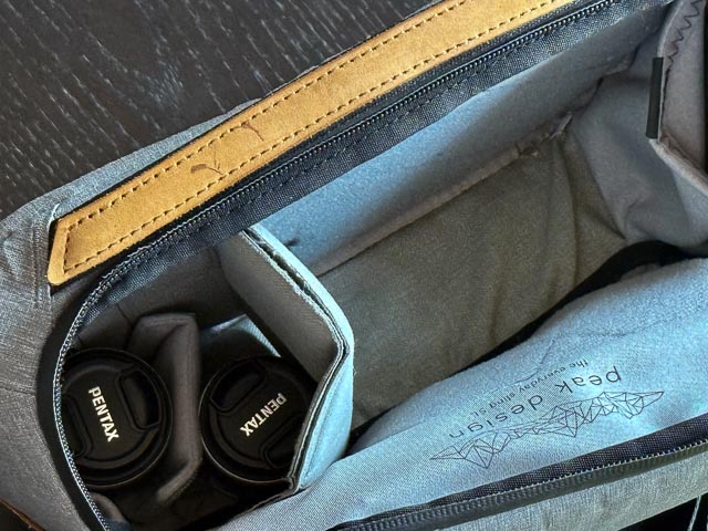 Pentax Q lenses in Peak Design bag.