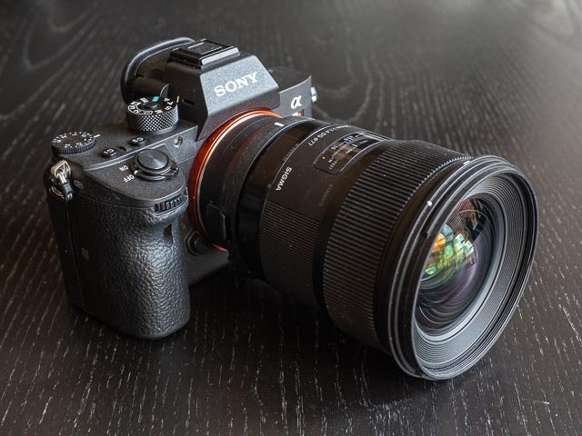 Sigma 24mm F/1.4 Art mounted on the Sony A7R III