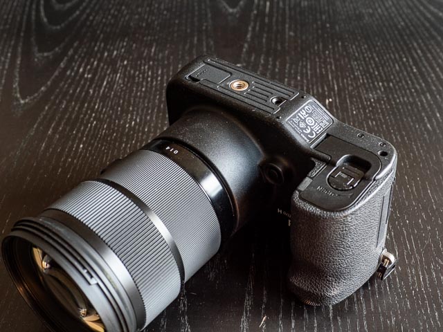 Sigma SDQH bottom of camera.